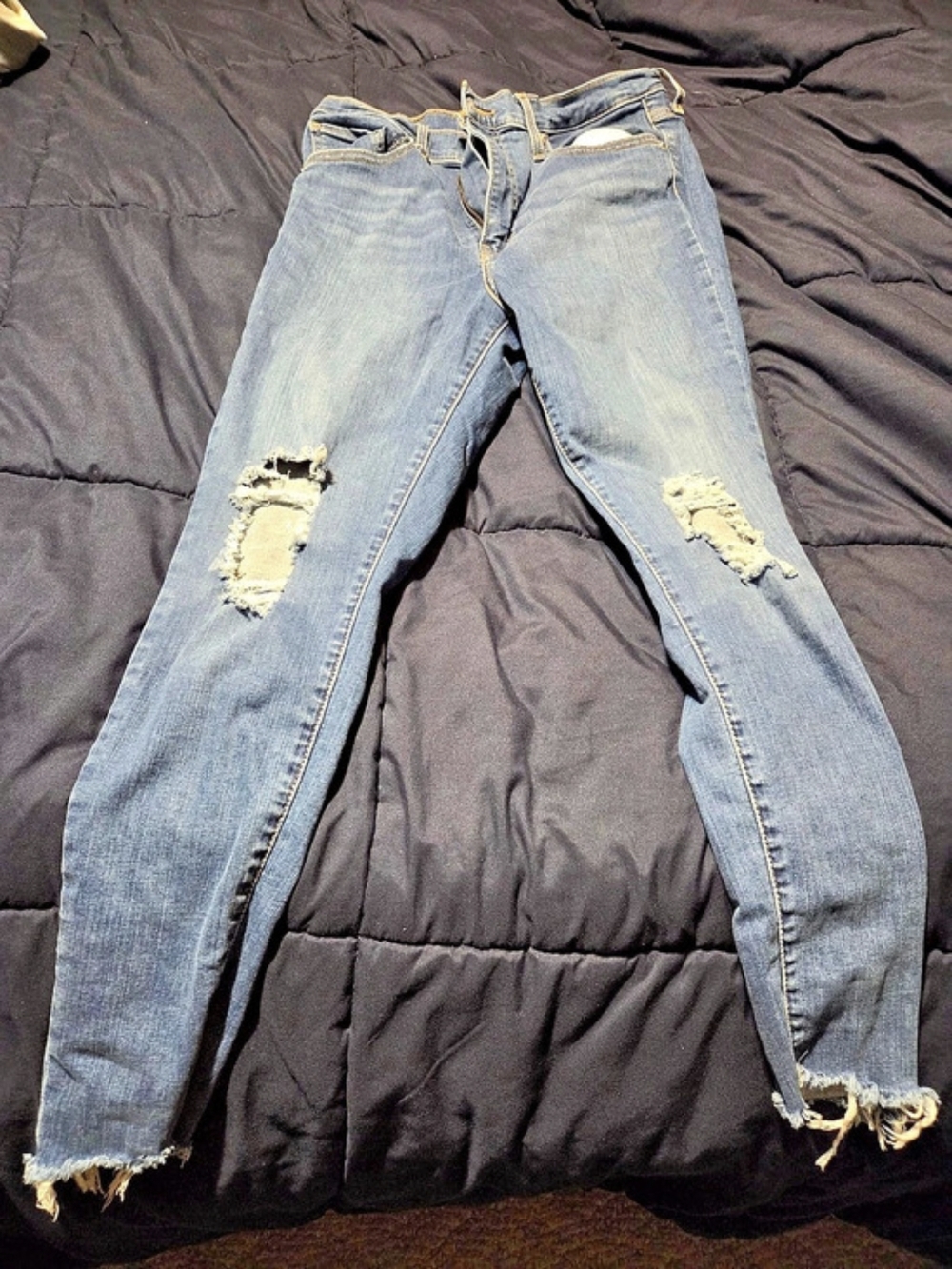 Levi's Mile High Super Skinny Distressed Blue Waist 31 Jeans